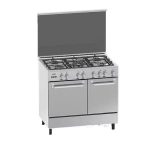 Cuisiniere Finix 5feux 90x60 Avec Porte A Bouteille Gris G95nem
