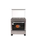 Cuisiniere Astech 5feux 80x60 A Gaz Avec Four A Gaz Inox 80mis