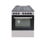 Cuisiniere Enduro 4feux 6x60 A Gaz 2 bouttons Controle Allumage Electrique Gris Afs6040g